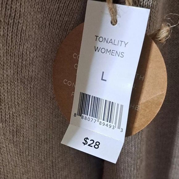 Dip Light Brown V-neck Botton Front Knit Cardigan Size Large B27#14 - Picture 3 of 8